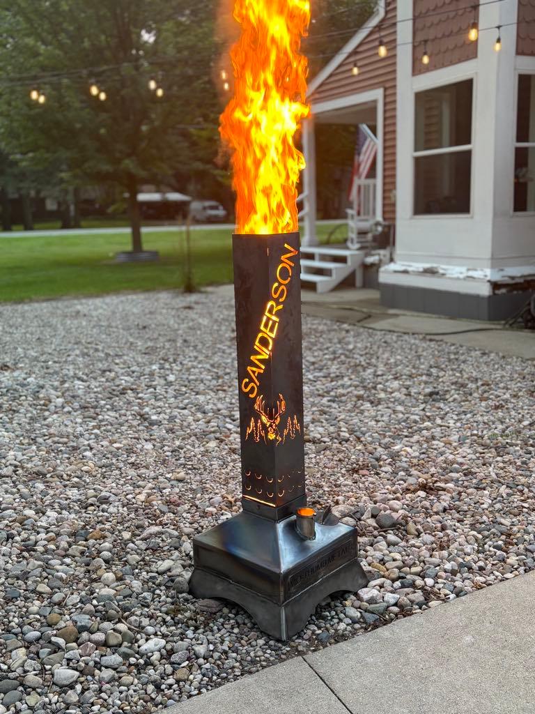 Name with Deer Scene Smudge Pot