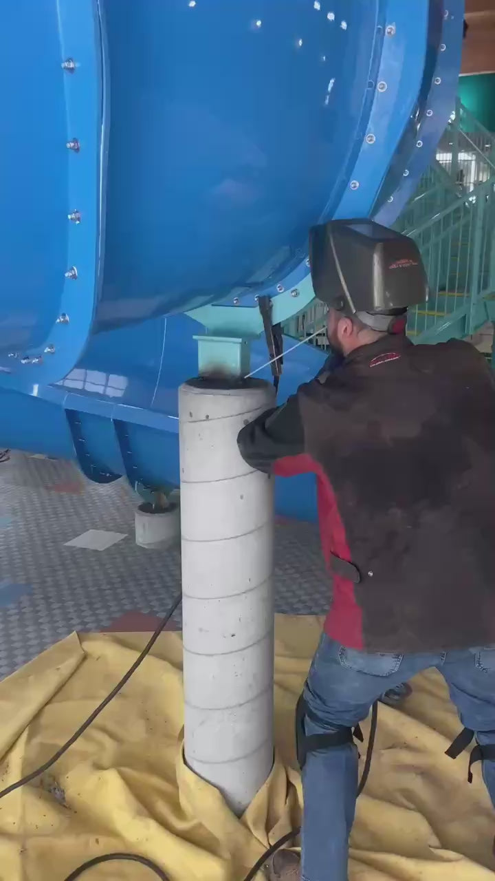Load video: Mobile Welding Repair on a Water Slide
